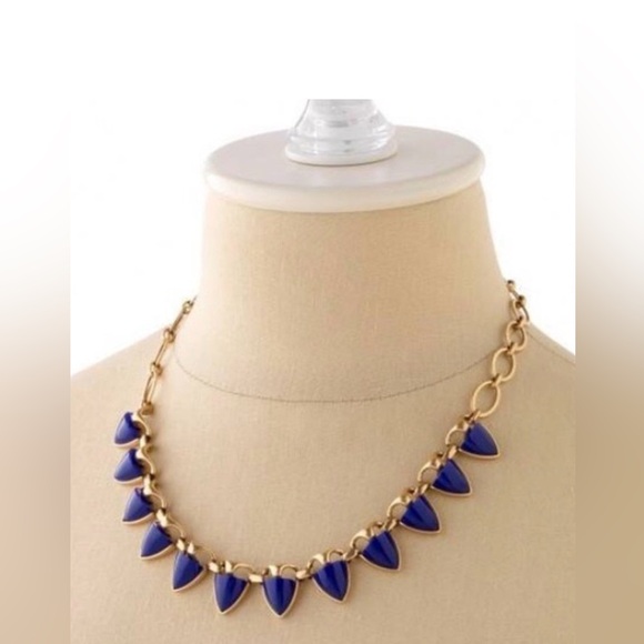 Stella & Dot Gold Necklace with Deep Blue Accents - Picture 2 of 4